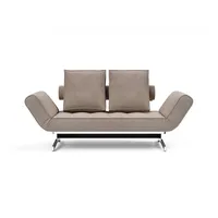 Innovation Living Schlafsofa Ghia Chrom Cord Beige