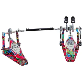 Tama HP900PWMPR Doppelpedal Iron Cobra Power Glide Psychedelic Rainbow - Doppelfußmaschine