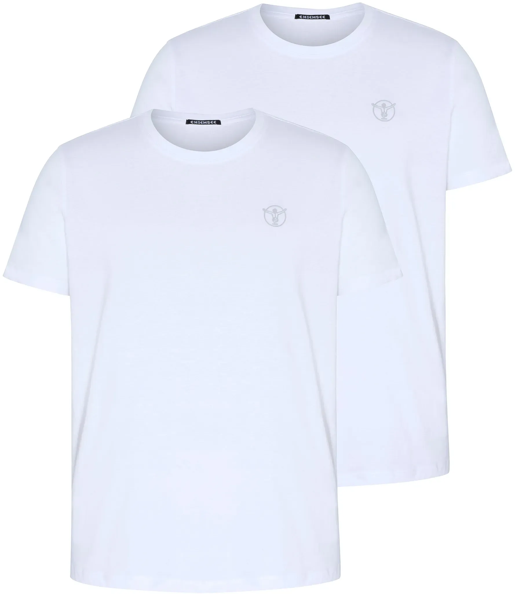 T-Shirt CHIEMSEE, Jungen, Gr. S, weiß (weiß, weiß), Obermaterial: 100% Baumwolle, Rundhals, Shirts T-Shirt