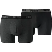 Puma Basic BOXER 2P DARK GREY MELANGE/BLACK S