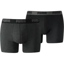 Puma Basic BOXER 2P DARK GREY MELANGE/BLACK S