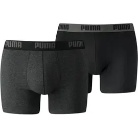Puma Basic BOXER 2P DARK GREY MELANGE/BLACK S
