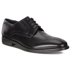 Schnürschuh ECCO "MELBOURNE", Herren, Gr. 39, schwarz, Leder, elegant, Schuhe, mit seitlichen Nähten, Freizeitschuh, Halbschuh, Schnürschuh