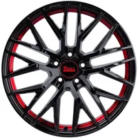 mam wheels MAM Rs4 Black Painted Red Inside 7.5x17 ET 45 5/108 Alufelge Schwarz