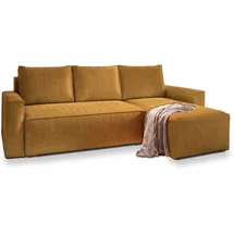 masseno Ecksofa Potaro Polyester 3-Sitzer Gelb