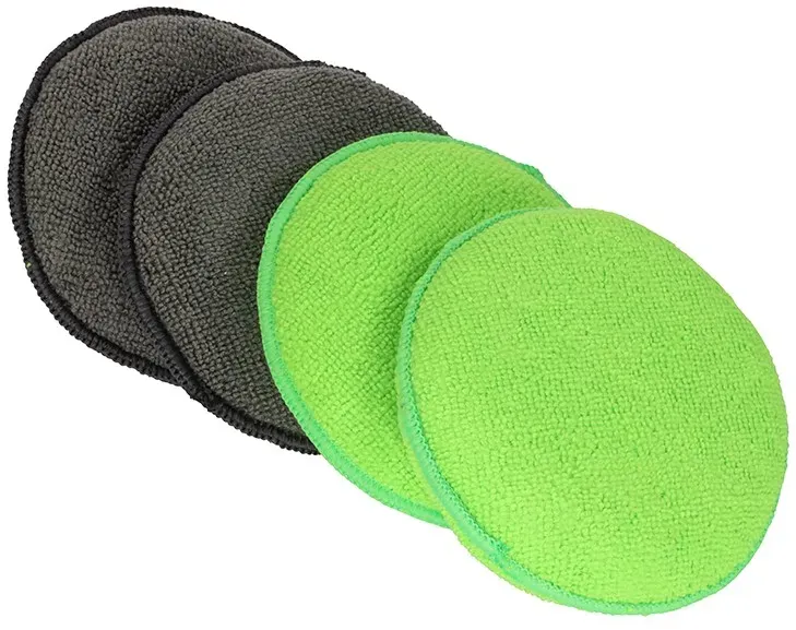 Carmotion Mikrofaser Applikator Pad Schwamm für Lack und Kunstoffpflegemittel 4e...