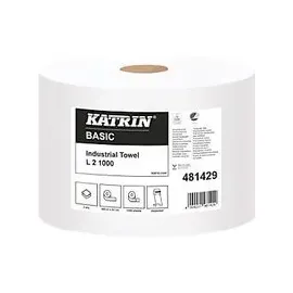 Katrin Putztuchrollen Basic L2 1000 2-lagig weiß, 1.000 Blätter, 2 Rollen