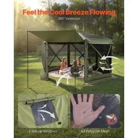 Vevor Pop-up-Pavillon 3 x 3 m Grün