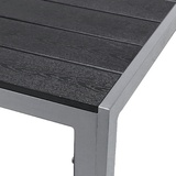 INDA-Exclusiv Aluminium Gartentisch Non-Wood Silber / Schwarz 150x90cm