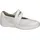 WALDLÄUFER M-IRA Soft Riemchenballerina Slipper, Komfortschuh, Orthotritt-Funktion, Spezialweite M silberfarben|weiß 40 EU (6,5 UK)