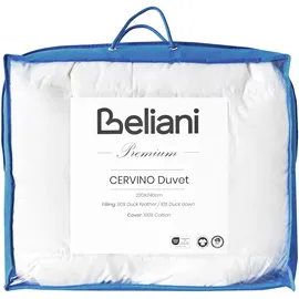 Beliani Bettdecke Entenfedern und Daunen Leicht Warm 220 x 240 cm
