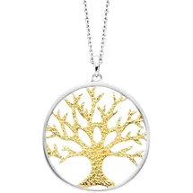 Julie Julsen Kette mit Anhänger Lebensbaum mehrfarbig / Silber
