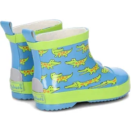 Playshoes Halbschaft-Gummistiefel Krokodil Blau 25