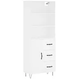 vidaXL Highboard Weiß 69,5x34x180 cm Holzwerkstoff