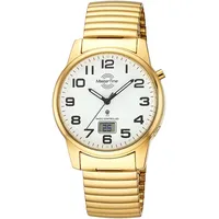 Master Time goldfarben, Armbanduhren, Herren, Quarzuhr, Armbanduhr, Herrenuhr, Edelstahlarmband,