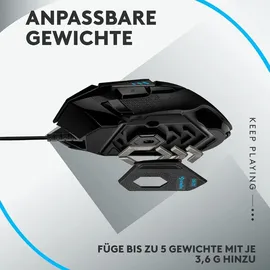Logitech RGB Gaming-Tastatur, Mäuse mit programmierbaren Tasten und anpassbaren Gewichten, anpassbare Tastatur mit Hintergrundbeleuchtung, PC/Notebooks