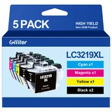 glliter LC3219XL Patronen für Brother LC3219XL LC3217 Kompatibel mit Brother MFC-J5330DW Patronen für Brother MFC-J5335DW MFC-J5730DW MFC-J5930DW MFC-J6530DW MFC-J6930DW MFC-J6935DW (5er-Pack)