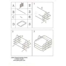 Zeller Dokumentenablage Mesh 35,5 x 29,5 cm Metall Silber