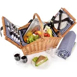 sänger Picknickkorb Sylt 24-teiliges Set für 4 Personen Abmessungen onesize cm braun