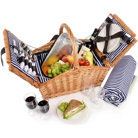 sänger Picknickkorb Sylt 24-teiliges Set für 4 Personen Abmessungen onesize cm braun