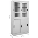 vidaXL Aktenschrank 90x40x180 Hellgrau