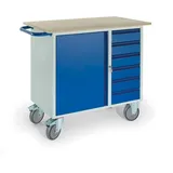 rollcart transportsysteme Montagewagen Stahl 111x86x60 cm blau 6 Schubladen