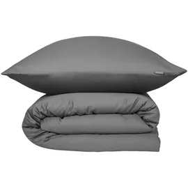 SCHIESSER Ella Uni Dunkelgrau 155 x 220 cm + 80 x 80 cm