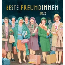 Korsch Verlag Beste Freundinnen Aufstellbarer Postkartenkalender 2026 Mehrfarbig