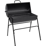 vidaXL Grill mit 2 Grillrosten schwarz