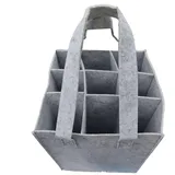 Liakyunf Flaschenträger 9 Flaschen Filz, Flaschen Taschen Träger, Faltbarer Flaschenträger Mit Trennwänden, Getränketasche Bottle Bag Für Partys, Picknicks, Reisen