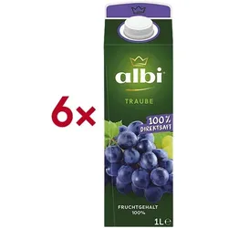 Albi 6er-Pack Fruchtsaft »Traube Direktsaft« 1 Liter