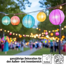 Hellum LED Lampion 5x30cm Nylon 15 Farboptionen inkl. Fernbedienung Weiß