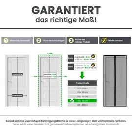 EasyMaxx Insektenschutzvorhang 100 x 210 cm Schwarz
