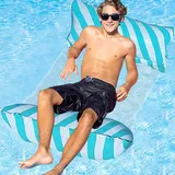 Luftmatratze Pool, Pool Spielzeug Wasserhängematte Erwachsene, 4 in 1 Aufblasbare Pool Spielzeug Wasserspielzeug Wasser Hängematte Luftmatratze für Erwachsene/Kinder(Blau)