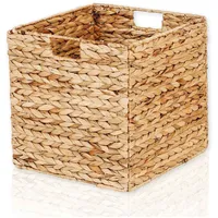 lycce Aufbewahrungskorb Kallax Box Wasserhyazinthe 33 x 33 x 33 cm braun