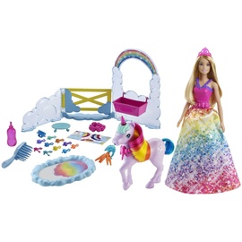 Mattel Dreamtopia Prinzessin inkl. Einhorn mit Farbwechsel