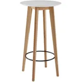 Wohnling Bartisch rund 60 x 110 cm Weiß