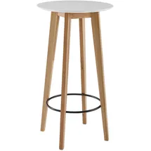 Wohnling Bartisch rund 60 x 110 cm Weiß