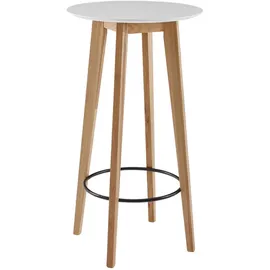Wohnling Bartisch rund 60 x 110 cm Weiß