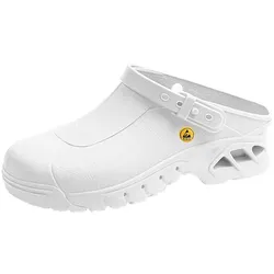 Abeba   ESD-Berufsschuhe autoklavierbare Clogs in Weiß, Gr. 35/36