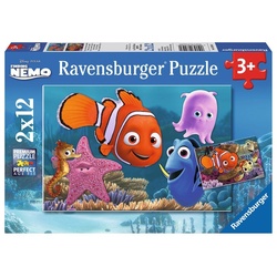 Ravensburger Puzzle 2 x 12 Teile Disney Pixar Findet Nemo, der kleine Ausreißer 07556, 12 Puzzleteile