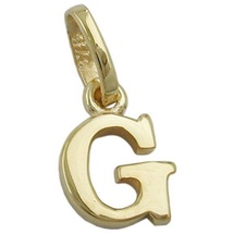 Gallay Anhänger 8x6mm Buchstabe G glänzend 9Kt GOLD