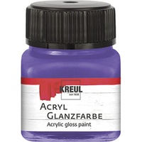 Kreul Acryl Glanzfarbe, 20 ml Glas in violett, glänzend-glatte