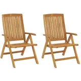 vidaXL Gartenstuhl 55 x 70 x 106 cm braun 2 St.