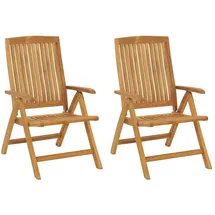 vidaXL Gartenstuhl 55 x 70 x 106 cm braun 2 St.