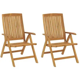 vidaXL Gartenstuhl 55 x 70 x 106 cm braun 2 St.