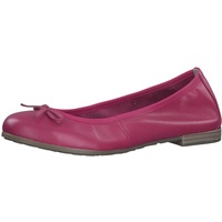 Marco Tozzi Damen Ballerinas aus Leder mit Schleife, Rosa