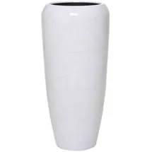 Vivanno Bodenvase Cavita cm Weiß Marmor Hochglanz, Fiberglas für Moderne Innenräume