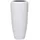 Vivanno Bodenvase Cavita cm Weiß Marmor Hochglanz, Fiberglas für Moderne Innenräume