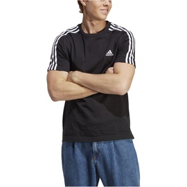 Adidas 3-Streifen Single Jersey Kurzarm-T-Shirt Black / White M